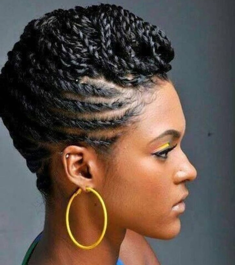 black updo twist hairstyles for women