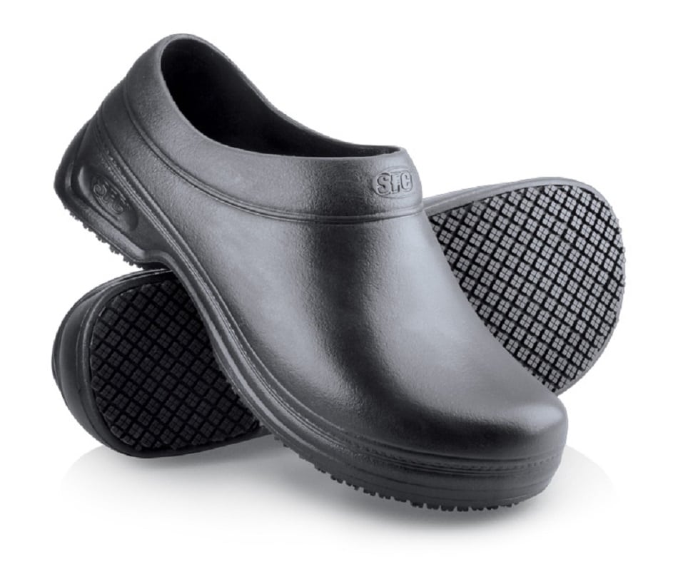 black polishable non slip shoes womens 